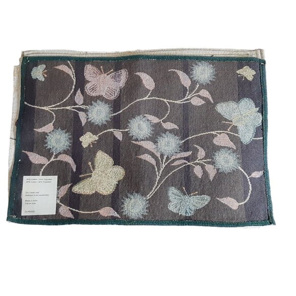 Sunflower, Vines and Butterfly Woven Placemats Set of 6 - Picture 2 of 2